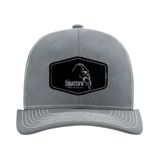 Premium Trucker Hat 112,115 Series Heather Grey Blk/Slv