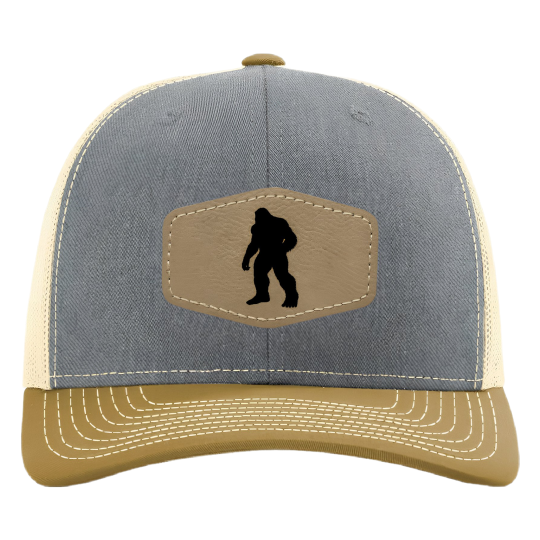 Premium Trucker Hat 112,115 Series Gold/Grey W/Hex Patch