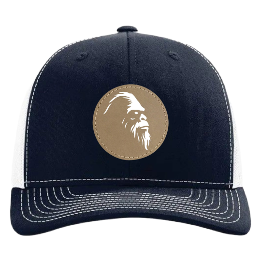 Premium Trucker Hat 112, 115 Series-Navy/White Leather Patch