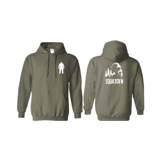 Premium Olive Hoodie With Full Logo