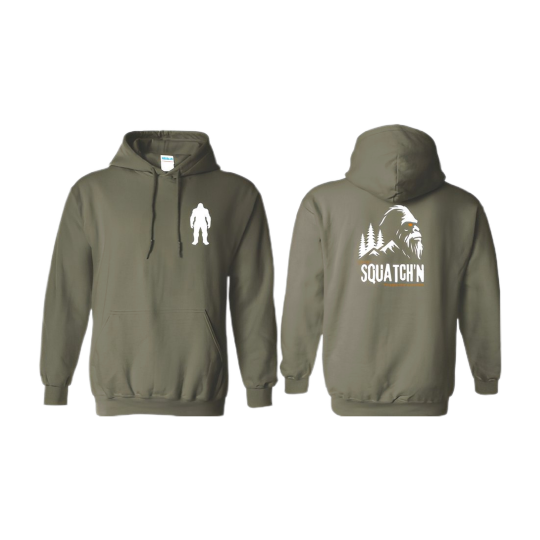 Premium Olive Hoodie With Full Logo