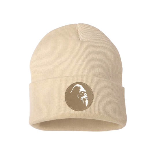 Beige Tan Patch White logo