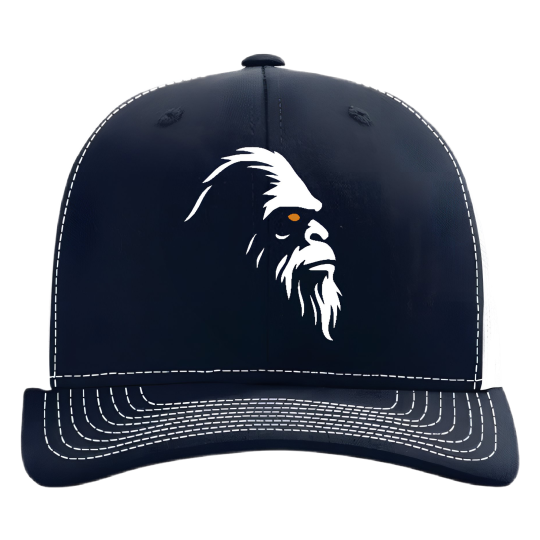 Premium Trucker Hat R 112, 115 Series Navy White Logo