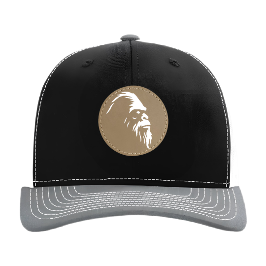 Premium Trucker Hat 112,115 Series Black/Slv Beige Logo