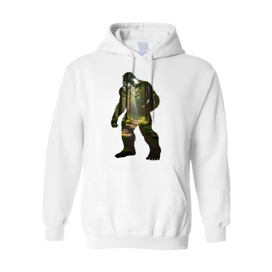 Premium Hoodie White Silhouette Squatch