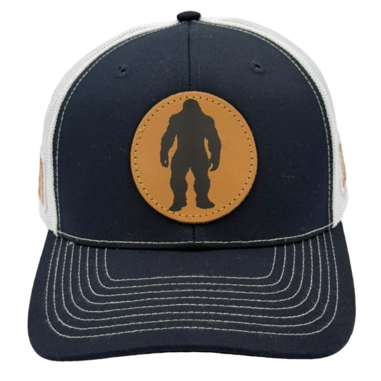 Premium Trucker Hat 112 S Navy Genuine Leather Sil