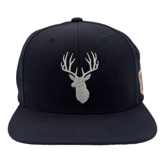 Premium Flat Bill Series 80/20 Wool Navy Blend Embroidery